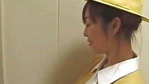 Japanese Elevator Handjob With White Gloves Free Porn 94